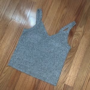Grey knit tank top